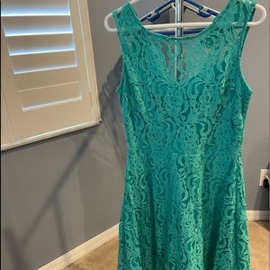 Summer Lace dress in sea green color